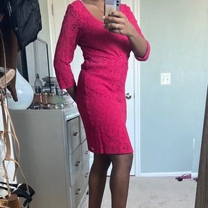 Guess dark pink dress